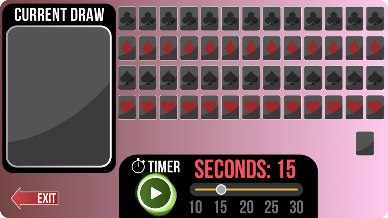 Game setup interface